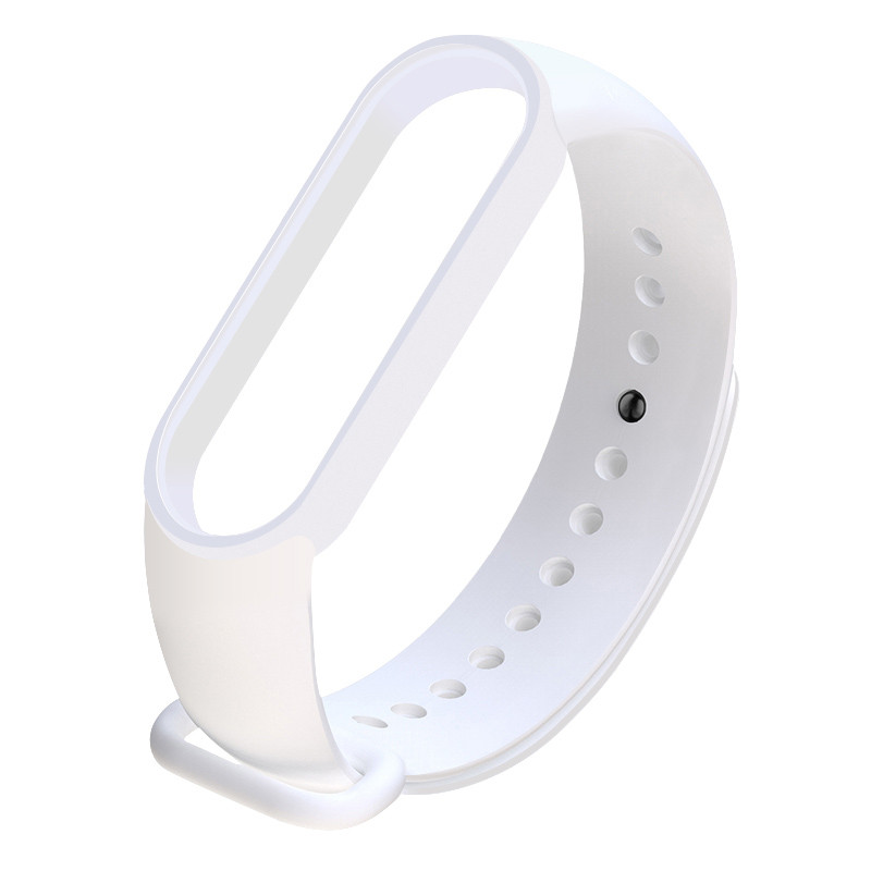 Силиконовый ремешок для Xiaomi Mi Band 7 (Белый / White)