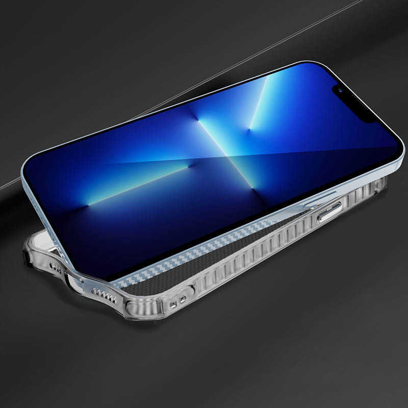 Фото Чохол TPU Ease Carbon color series на Apple iPhone 12 Pro Max (6.7") (Чорний / Прозорий) на vchehle.ua