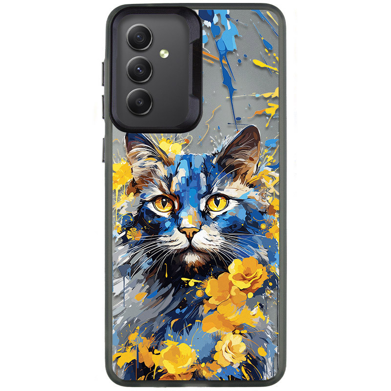 TPU+PC чехол TakiTaki Magic glow для Samsung Galaxy A34 5G (Cat / Black)