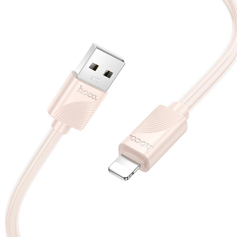 Фото Дата кабель Hoco X114 Energy USB to Lightning 2.4A (1m) (Pink) на vchehle.ua