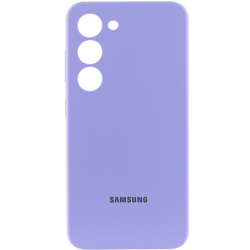 Чехол Silicone Cover Lakshmi Full Camera (AAA) with Logo для Samsung Galaxy S24 (Сиреневый / Dasheen)