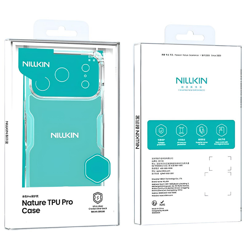 TPU чохол Nillkin Nature Pro Series на Apple iPhone 17 Pro Max (6.9") (Безбарвний (прозорий)) в магазині vchehle.ua