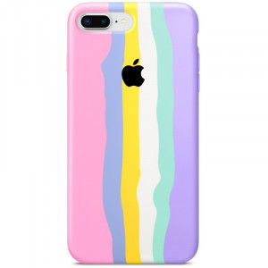 Чехол Silicone case Full Rainbow для iPhone 7 plus (5.5")