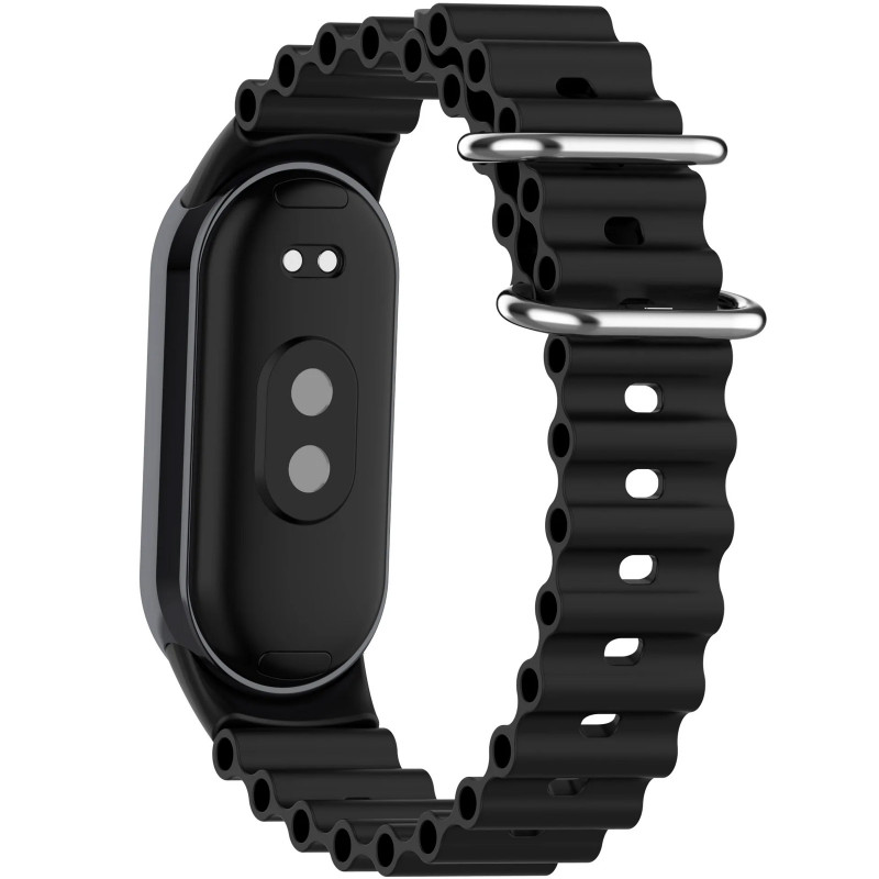Фото Ремінець Ocean Band для Xiaomi Mi Band 9/8/10 (Чорний / Black) в маназині vchehle.ua