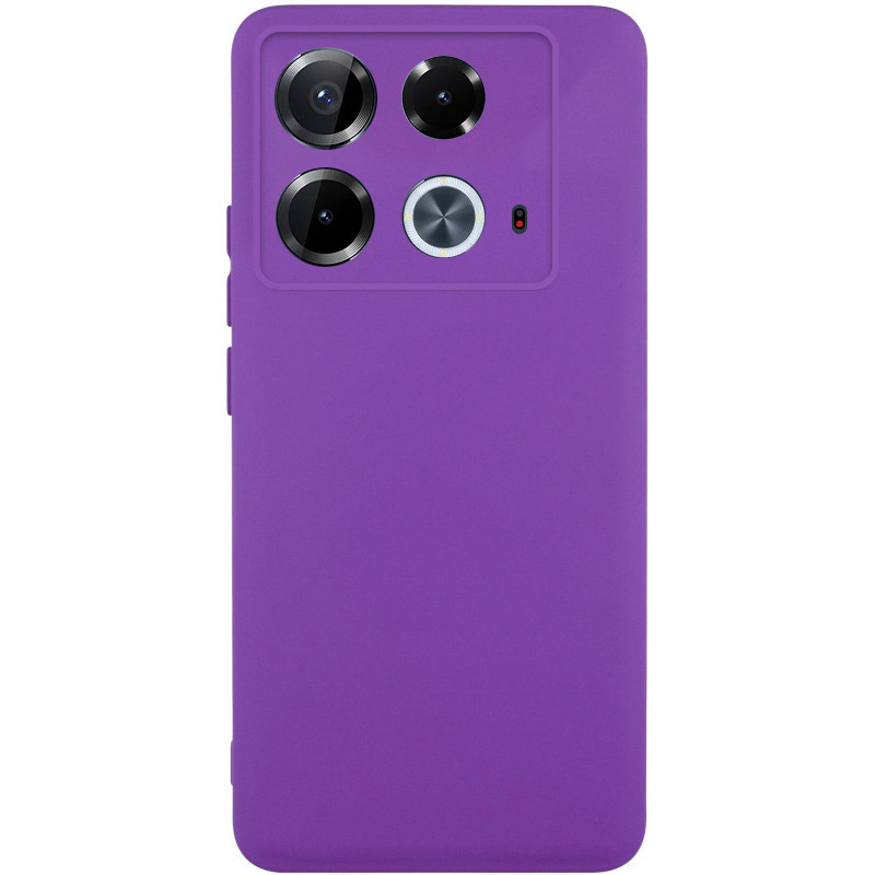 Чехол TPU GETMAN Liquid Silk Full Camera для Infinix Note 40 4G (Фиолетовый / Purple)