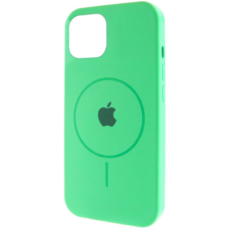 Чохол Silicone Case Full Protective (AA) with Magnetic Safe на Apple iPhone 11 Pro Max (6.5") (Зелений / Spearmint)