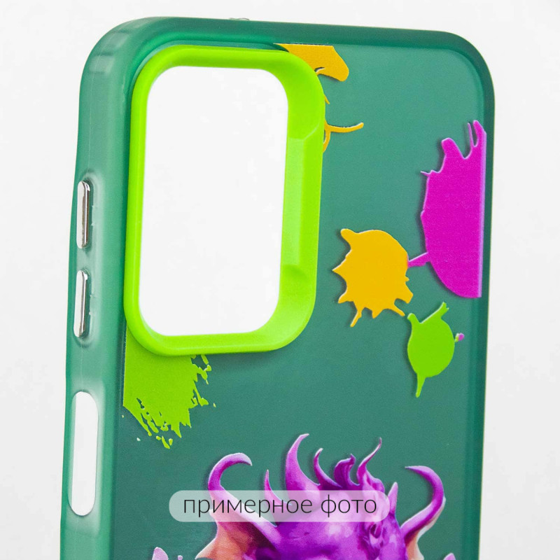 TPU+PC чохол TakiTaki Graffiti magic glow на Samsung Galaxy S22 Ultra (Baby dragon / Green) в магазині vchehle.ua