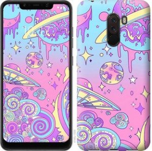 Чехол Розовая галактика для Xiaomi Pocophone F1