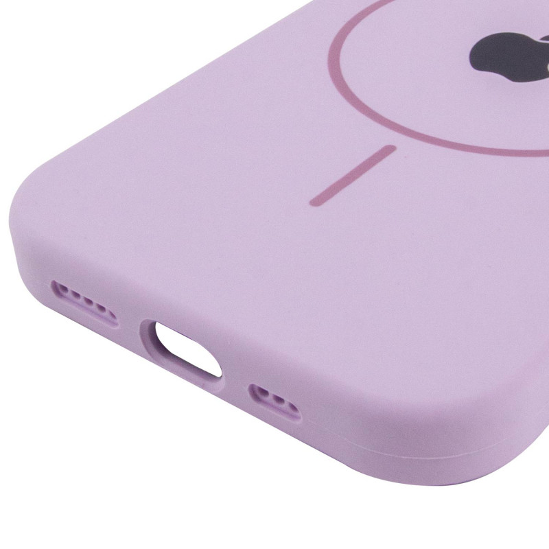 Купити Чохол Silicone Case Full Protective (AA) with Magnetic Safe на Apple iPhone 12 Pro Max (6.7") (Сиреневый / Lilac) на vchehle.ua