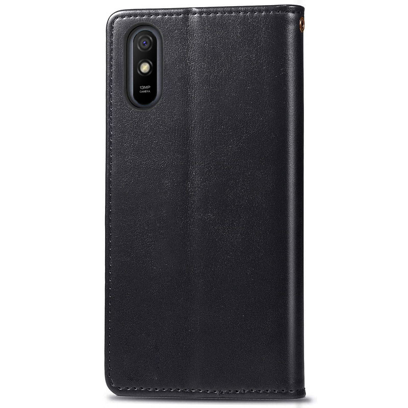 Купить Кожаный чехол книжка GETMAN Gallant (PU) для Xiaomi Redmi 9A (Черный) на vchehle.ua