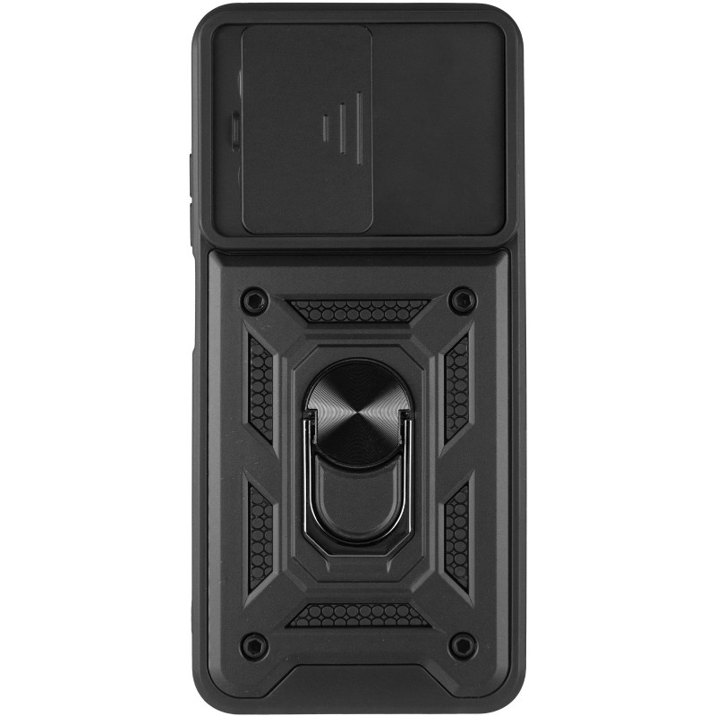 Фото Ударостійкий чохол Camshield Serge Ring на Xiaomi Redmi A5 / Poco C71 (Чорний) в маназині vchehle.ua