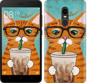Чехол Зеленоглазый кот в очках для Xiaomi Redmi Note 4 (Snapdragon)