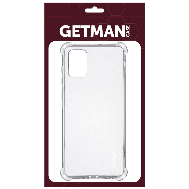 Фото TPU чехол GETMAN Ease logo усиленные углы для Samsung Galaxy A51 (Бесцветный (прозрачный)) на vchehle.ua