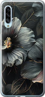 Чохол Чорні квіти на Samsung Galaxy A90 5G