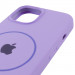 Чохол Silicone Case Full Protective (AA) with Magnetic Safe на Apple iPhone 12 Pro Max (6.7") (Бузковий / Dasheen) в магазині vchehle.ua