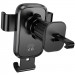Автодержатель Hoco H80 Vista gravity (air outlet) (Black / Metal gray) в магазине vchehle.ua