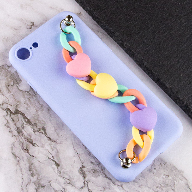 Фото Чехол Chained Heart c подвесной цепочкой для Apple iPhone 6/6s (4.7") (Lilac Blue) в магазине vchehle.ua