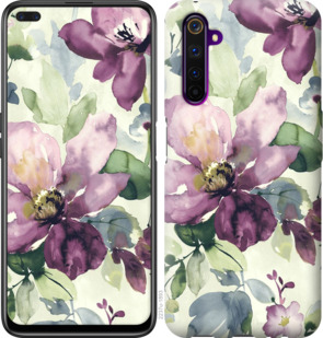 

Чехол Цветы акварелью для Realme 6 Pro 918180