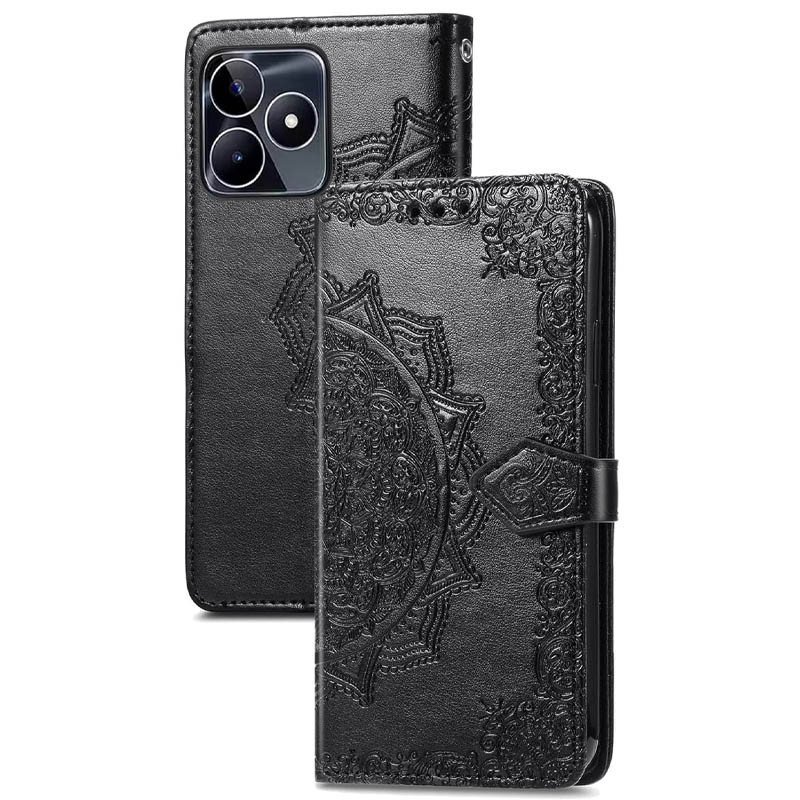 Купить Кожаный чехол (книжка) Art Case с визитницей для Realme C51 (Черный) на vchehle.ua