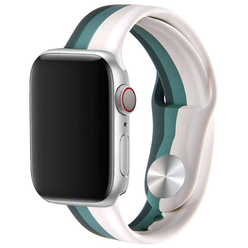 

Силіконовий ремінець Rainbow для Apple watch 38mm / 40mm (Білий / Зелений) 1172165