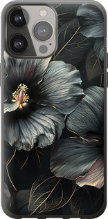 Чехол Черные цветы для iPhone 13 Pro Max