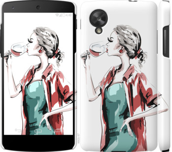 

Чехол Девушка с бокалом для LG Nexus 5 841537