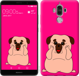 

Чехол Весёлый мопс для Huawei Mate 9 928634