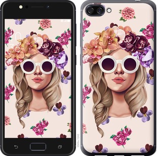 

Чехол Девушка с цветами v2 для Asus ZenFone 4 Max ZC554KL 698412