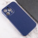 Фото Шкіряний чохол Leather Case Carbon series на Apple iPhone 13 Pro (6.1") (Дефект упаковки / Синій) на vchehle.ua