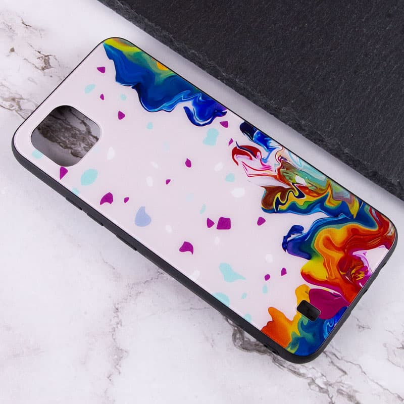 Фото TPU+Glass чехол Diversity для Realme C11 (2021) (Stains multicolored) в магазине vchehle.ua
