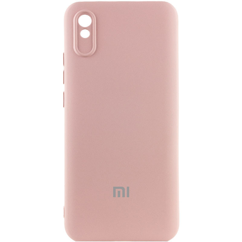 Чохол Silicone Cover Lakshmi Full Camera (AAA) with Logo на Xiaomi Redmi 9A (Рожевий / Pink Sand)