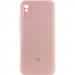 Чохол Silicone Cover Lakshmi Full Camera (AAA) with Logo на Xiaomi Redmi 9A (Рожевий / Pink Sand)