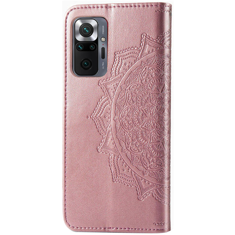 Кожаный чехол (книжка) Art Case с визитницей для Xiaomi Redmi Note 10 Pro / 10 Pro Max (Розовый) в магазине vchehle.ua