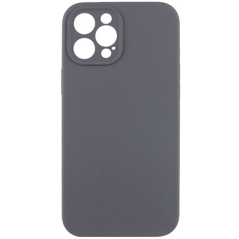 Чохол Silicone Case Full Camera Protective (AA) NO LOGO на Apple iPhone 12 Pro Max (6.7") (Сірий / Dark Gray)