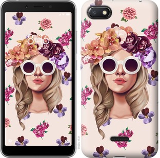 

Чехол Девушка с цветами v2 для Xiaomi Redmi 6A 670892