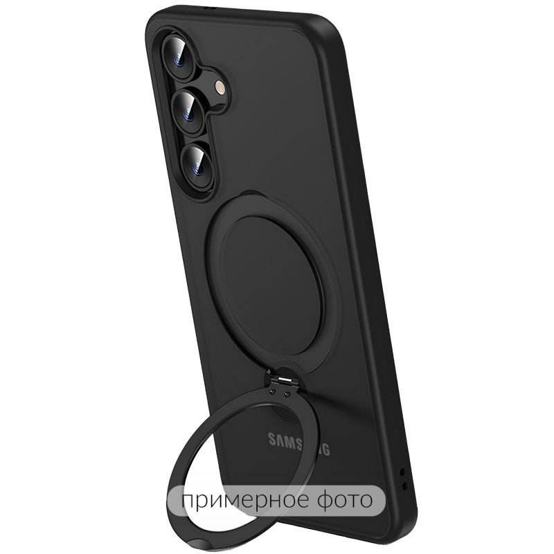 Фото TPU+PC чохол Magnetic Safe Colorful HQ Ring на Samsung Galaxy S25 Edge (Black) на vchehle.ua