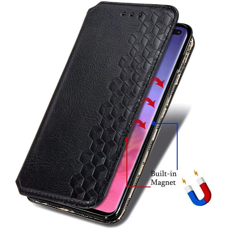 Купить Кожаный чехол книжка GETMAN Cubic (PU) для Samsung Galaxy A32 5G (Черный) на vchehle.ua