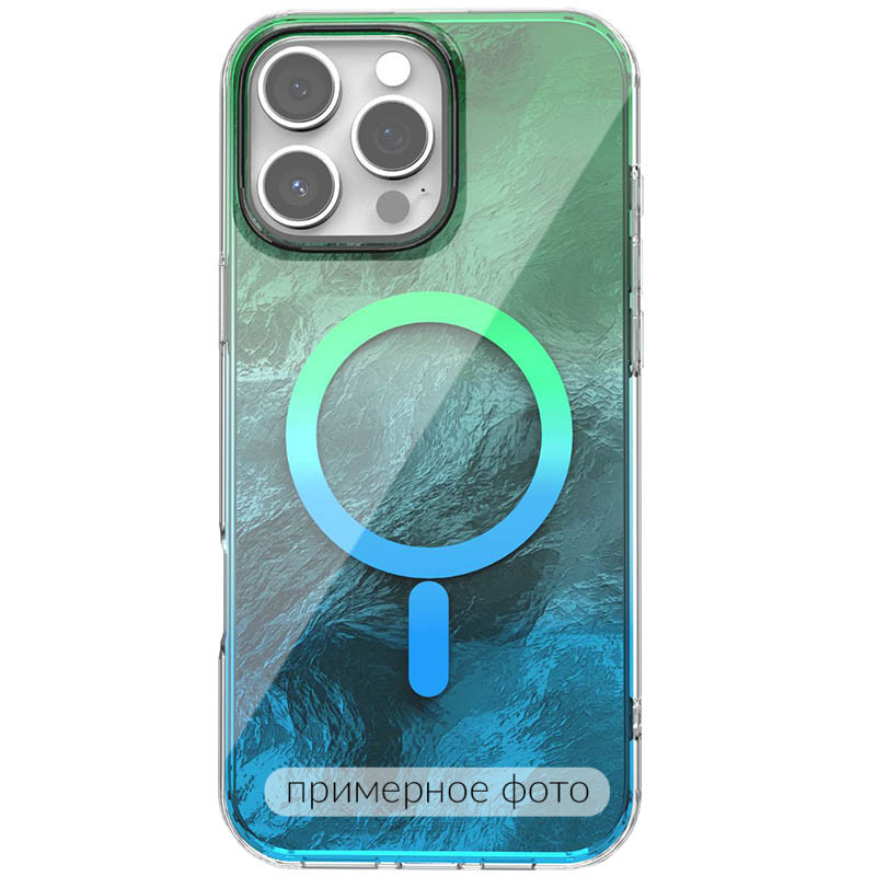 Чехол TPU Shiny Mountain (MagFit) для Apple iPhone 17 Air (6.6") (Green / Blue)
