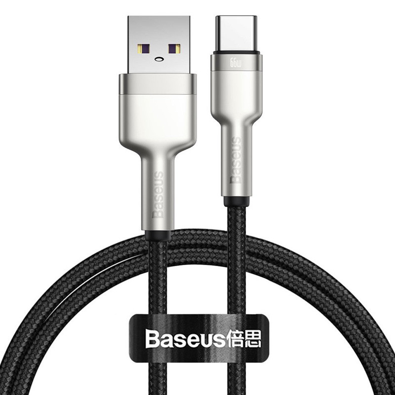 Дата кабель Baseus Cafule Metal Data USB Type-C 66W (2m) (CAKF0002) (Black)