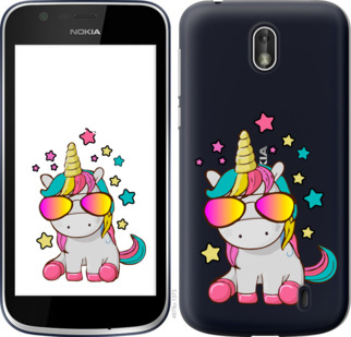 

Чехол Единорог в очках для Nokia 1 912005