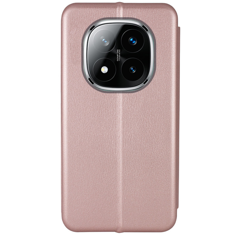 Фото Шкіряний чохол-книжка Classy на Xiaomi Redmi Note 14 Pro 4G (Rose Gold) на vchehle.ua