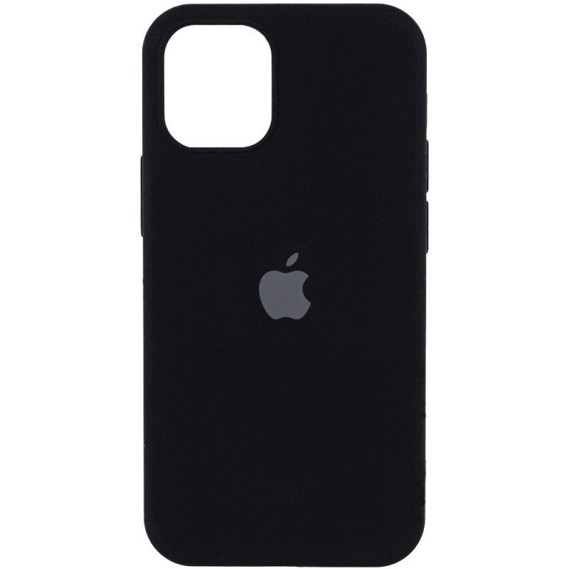 Уценка Чехол Silicone Case Full Protective (AA) для Apple iPhone 12 Pro / 12 (6.1") (Царапина / Черный / Black)