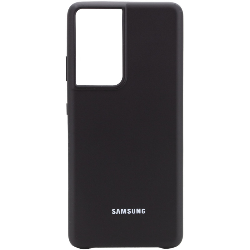 Чохол Silicone Cover (AA) на Samsung Galaxy S21 Ultra (Чорний / Black)