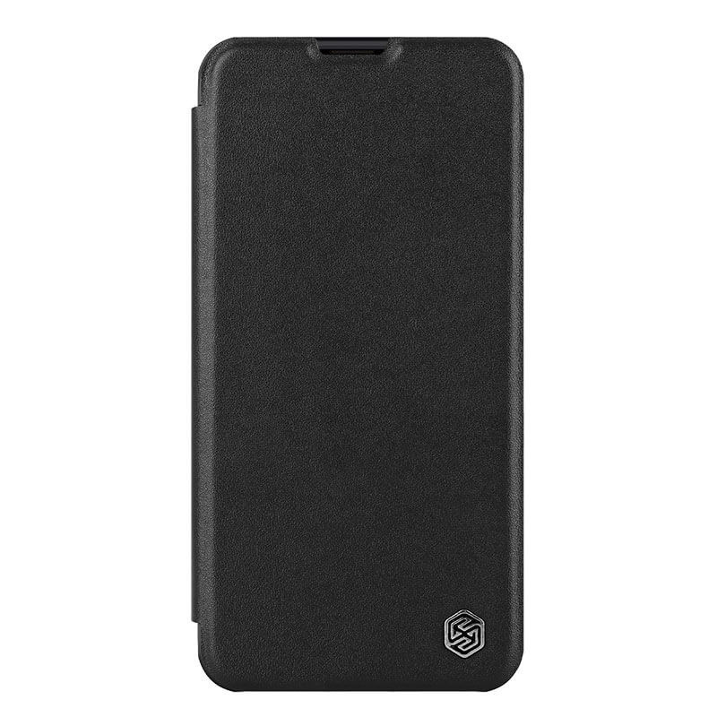 Кожаный чехол-книжка Nillkin Qin Pro Plain Camshield для Apple iPhone 14 Pro Max (6.7") (Черный)