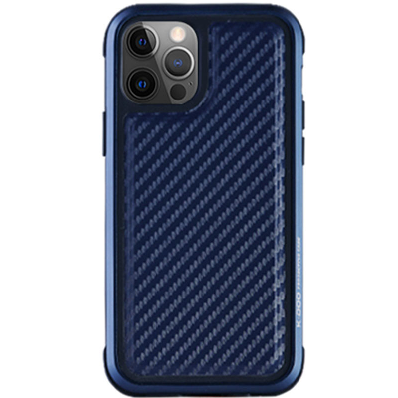 Чехол PC+TPU+Metal K-DOO MARS Series для Apple iPhone 13 Pro (6.1") (Carbon Blue)