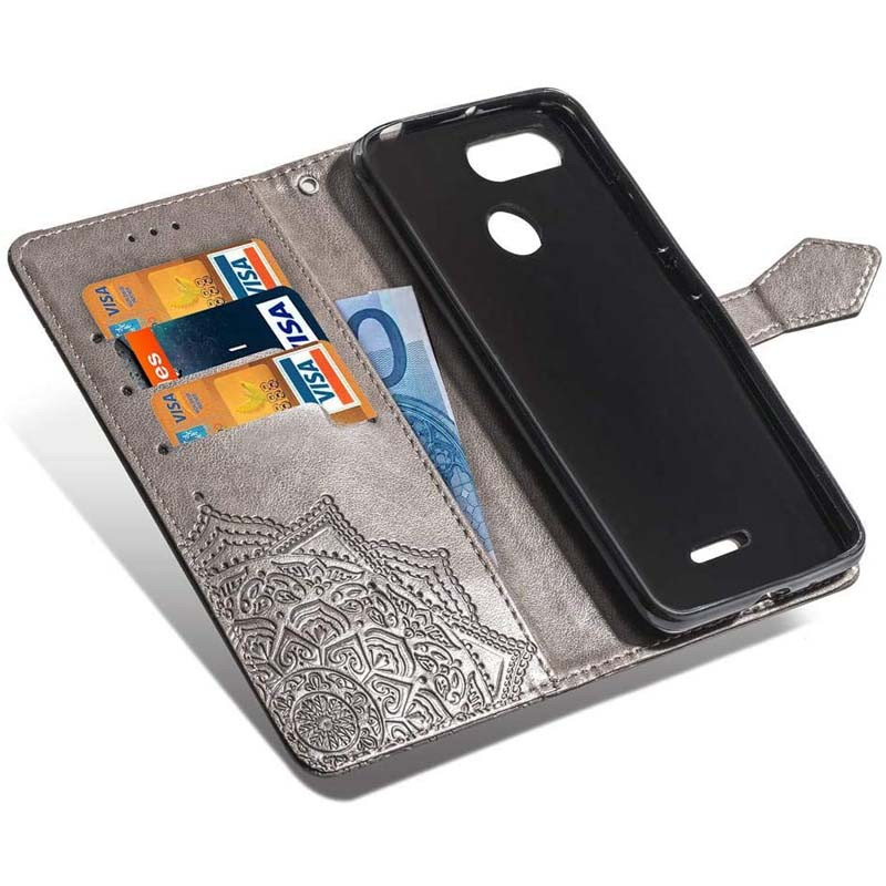 Фото Кожаный чехол-книжка Art Case с визитницей для Xiaomi Redmi 6 (Серый) в магазине vchehle.ua
