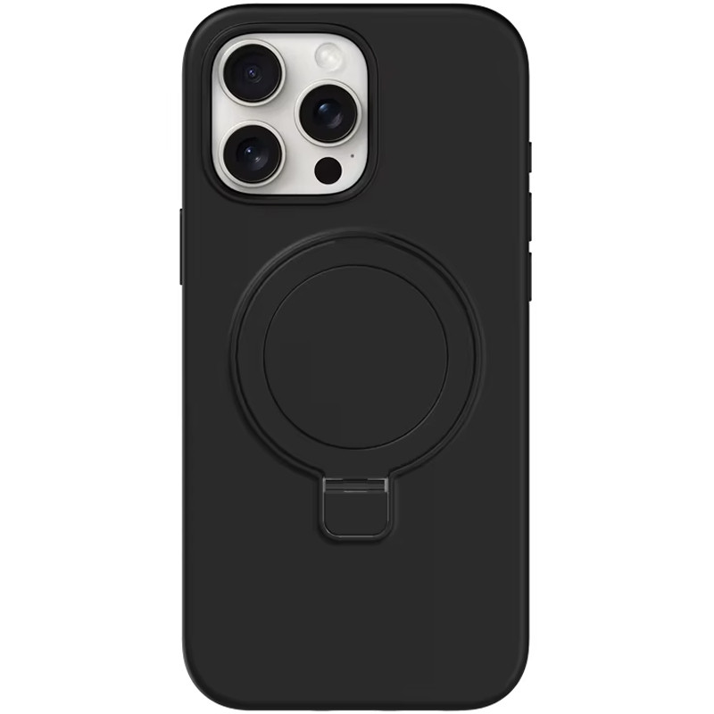 Чохол Silicone Case Full Protective NO LOGO with Ring на Apple iPhone 14 Pro Max (6.7") (Black)
