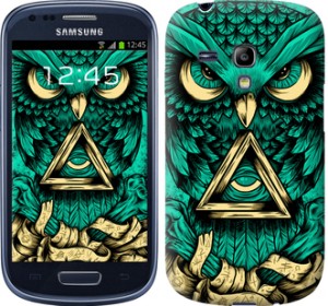 Чехол Сова Арт-тату для Samsung Galaxy S3 mini