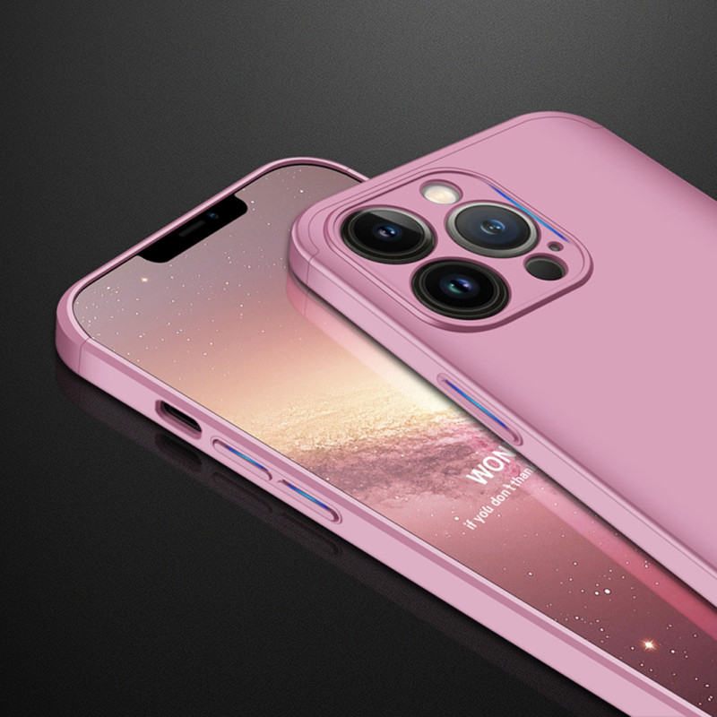 Купить Пластиковая накладка GKK LikGus 360 градусов (opp) для Apple iPhone 13 Pro Max (6.7") (Розовый / Rose gold) на vchehle.ua