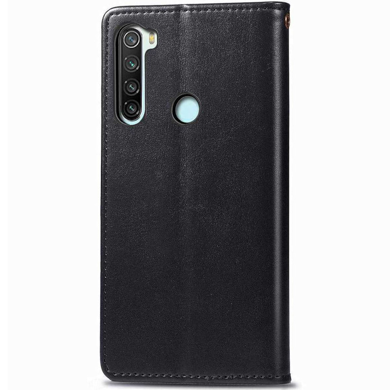 Шкіряний чохол книжка GETMAN Gallant (PU) для Xiaomi Redmi Note 8T (Чорний) в магазині vchehle.ua